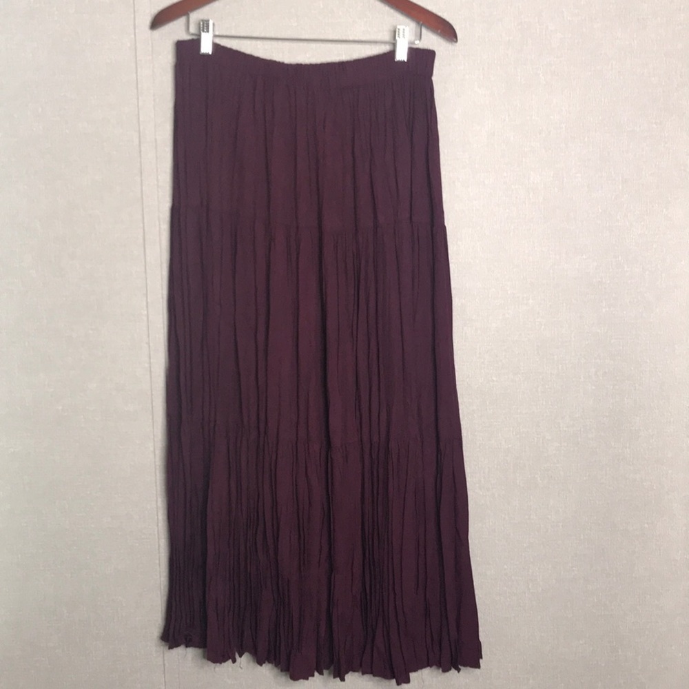 Vintage Shelbi Ranch Maroon Broomstick Skirt